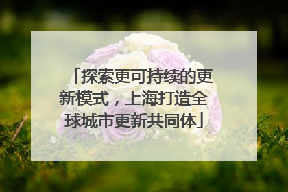 探索更可持续的更新模式，上海打造全球城市更新共同体