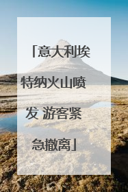 意大利埃特纳火山喷发 游客紧急撤离