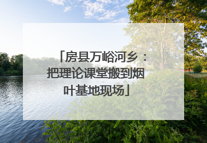 房县万峪河乡：把理论课堂搬到烟叶基地现场