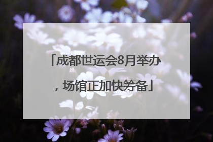 成都世运会8月举办，场馆正加快筹备