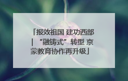 报效祖国 建功西部｜“融铸式”转型 京蒙教育协作再升级