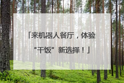 来机器人餐厅，体验“干饭”新选择！
