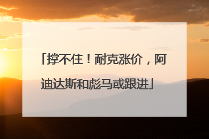 撑不住！耐克涨价，阿迪达斯和彪马或跟进
