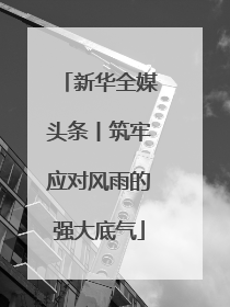 新华全媒头条丨筑牢应对风雨的强大底气