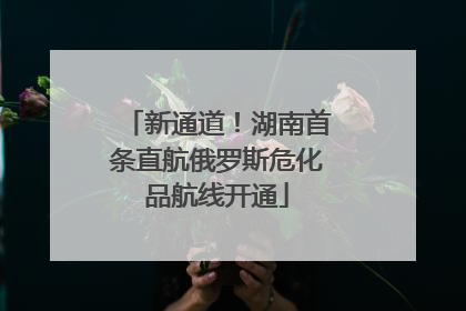新通道！湖南首条直航俄罗斯危化品航线开通