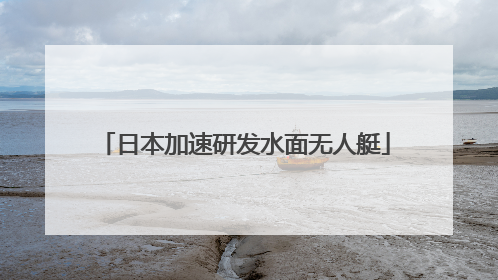 日本加速研发水面无人艇