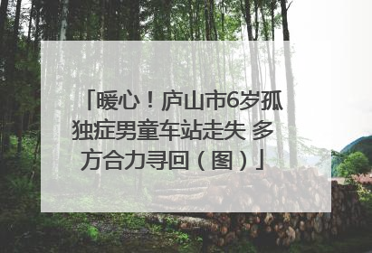 暖心！庐山市6岁孤独症男童车站走失 多方合力寻回（图）