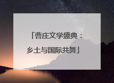 曹庄文学盛典：乡土与国际共舞