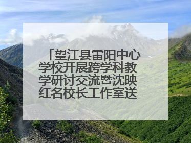 望江县雷阳中心学校开展跨学科教学研讨交流暨沈映红名校长工作室送教活动