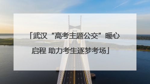 武汉“高考主题公交”暖心启程 助力考生逐梦考场