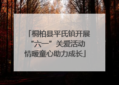 桐柏县平氏镇开展“六一”关爱活动 情暖童心助力成长