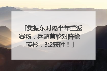樊振东时隔半年重返赛场，乒超首轮对阵徐瑛彬，3:2获胜！