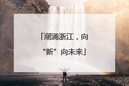 潮涌浙江，向“新”向未来