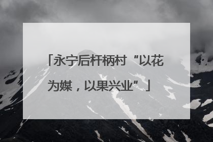 永宁后杆柄村“以花为媒，以果兴业”