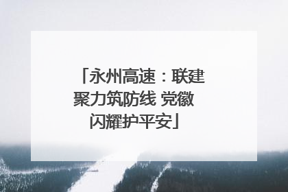 永州高速：联建聚力筑防线 党徽闪耀护平安