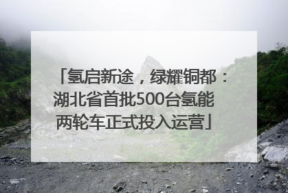 氢启新途，绿耀铜都：湖北省首批500台氢能两轮车正式投入运营