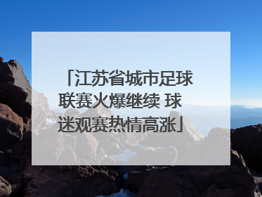 江苏省城市足球联赛火爆继续 球迷观赛热情高涨