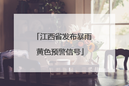 江西省发布暴雨黄色预警信号