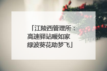 江陵西管理所：高速驿站暖如家 绿波葵花助梦飞