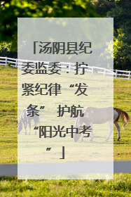 汤阴县纪委监委：拧紧纪律“发条” 护航“阳光中考”