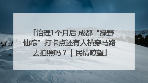 治理1个月后 成都“绿野仙踪”打卡点还有人横穿马路去拍照吗？｜民情瞭望
