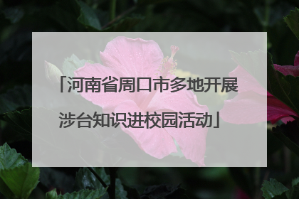 河南省周口市多地开展涉台知识进校园活动