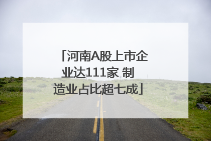 河南A股上市企业达111家 制造业占比超七成