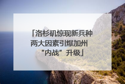 洛杉矶惊现新兵种 两大因素引爆加州“内战”升级