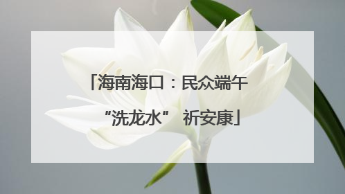海南海口：民众端午 “洗龙水” 祈安康