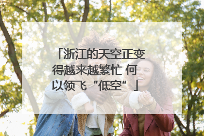 浙江的天空正变得越来越繁忙 何以领飞“低空”