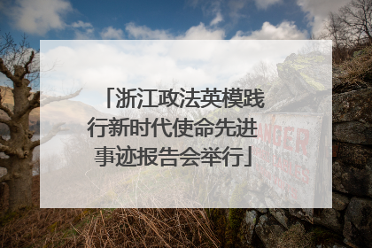 浙江政法英模践行新时代使命先进事迹报告会举行