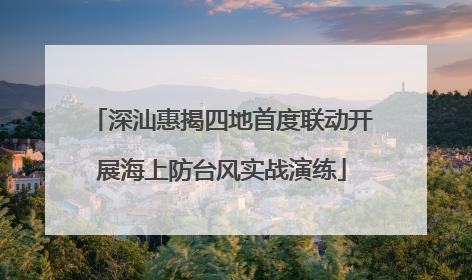 深汕惠揭四地首度联动开展海上防台风实战演练