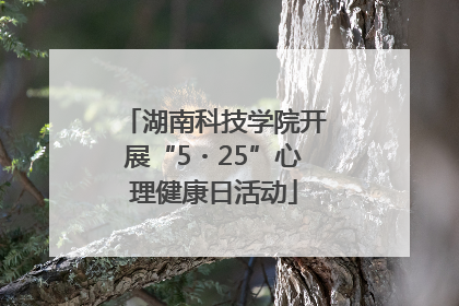 湖南科技学院开展“5・25”心理健康日活动