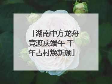 湖南中方龙舟竞渡庆端午 千年古村焕新颜