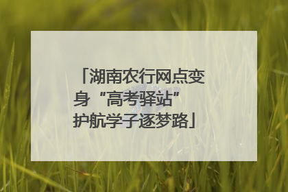 湖南农行网点变身“高考驿站” 护航学子逐梦路