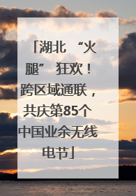 湖北 “火腿” 狂欢！跨区域通联，共庆第85个中国业余无线电节