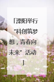 溧阳举行“科创筑梦想，青春向未来”活动