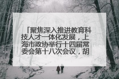 聚焦深入推进教育科技人才一体化发展，上海市政协举行十四届常委会第十八次会议，胡文容出席并讲话