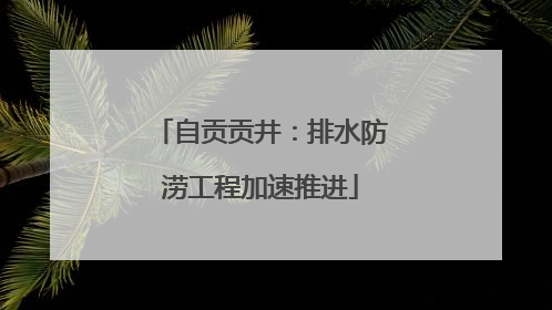 自贡贡井：排水防涝工程加速推进