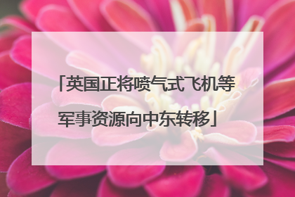 英国正将喷气式飞机等军事资源向中东转移