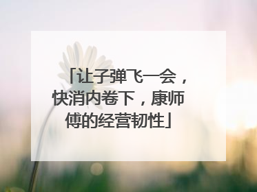 让子弹飞一会，快消内卷下，康师傅的经营韧性