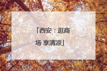 西安：逛商场 享清凉