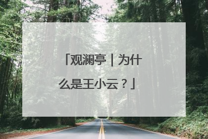 观澜亭｜为什么是王小云？