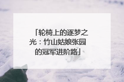 轮椅上的逐梦之光：竹山姑娘张园的冠军进阶路