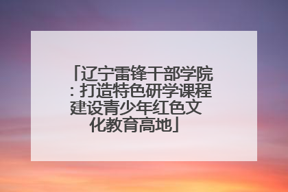 辽宁雷锋干部学院：打造特色研学课程 建设青少年红色文化教育高地