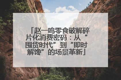 赵一鸣零食破解碎片化消费密码：从“囤货时代”到“即时解馋”的场景革新