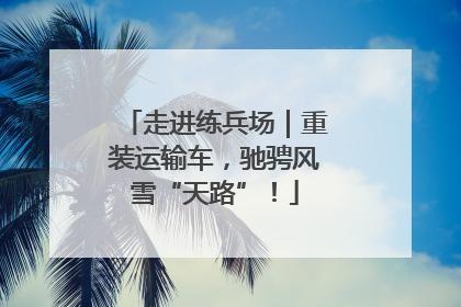 走进练兵场｜重装运输车，驰骋风雪“天路”！
