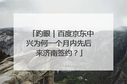 趵眼｜百度京东中兴为何一个月内先后来济南签约？