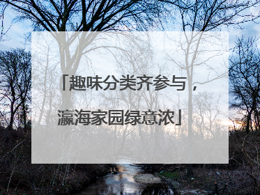 趣味分类齐参与，瀛海家园绿意浓