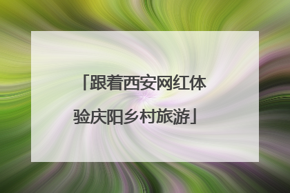 跟着西安网红体验庆阳乡村旅游